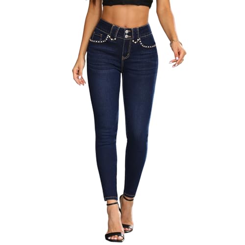 Skinny Jeans for Women Stretchy Mid-Rise Tummy Control Jeggings Sexy Fitted Slim Butt Lift Denim Pants
