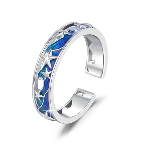Bague argent 925 vagues résistante à l'eau pour les amoureux de la plage
