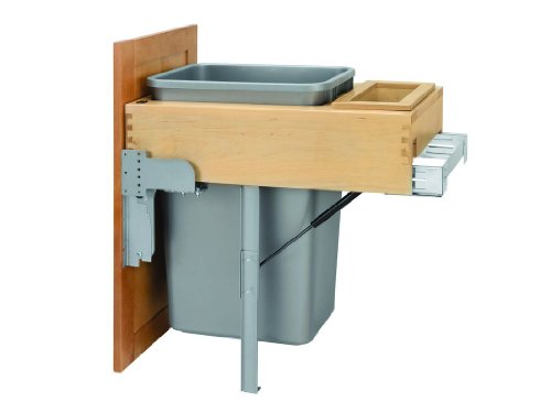 Rev-A-Shelf 50 Qt Top Mount/Door Mount Wood Waste Bin