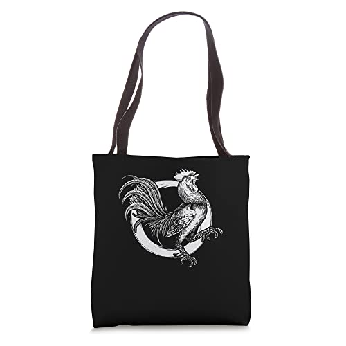 Red Rooster Chicken Cockfighting Fighting Cocks Cockerel Tote Bag