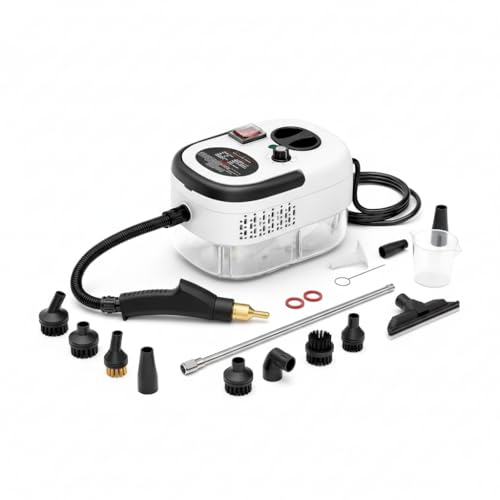 🏠 PULITORE MULTIUSO PER CASA E AUTO Ideale per la pulizia di cucina, bagno, piastrelle, doccia, finestre, divani, materassi, tappeti e interni auto. Il vapore ad alta temperatura scioglie grasso, sporco e batteri, offrendo una pulizia ecologica, efficace e senza prodotti chimici.