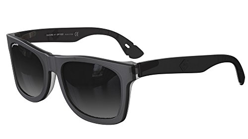 HAZARD 4 Men's Modern,Classic Flechette-Italian Made Sunglasses-R-Black