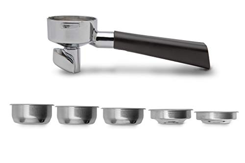 LELIT PLA572V Portafiltro 2 vías con manija de Design, Tecnopolímeros, Marrone Satinato