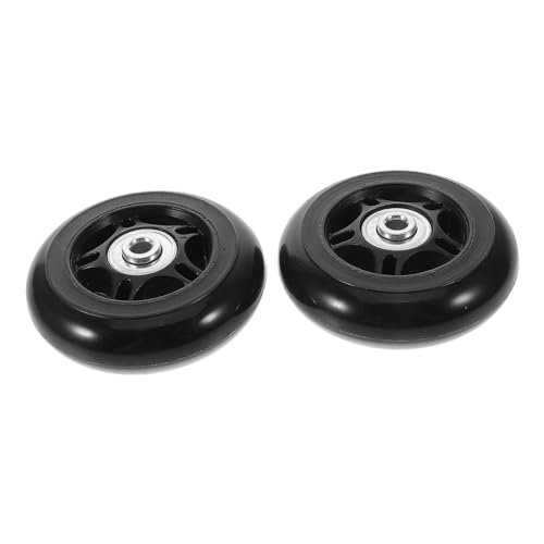 PACKOVE 2 piezas Ruedas de Repuesto Silenciosas para Maleta de Ruedas de Goma Giratorias para Equipaje y Patinete Infantil Accesorio Duradero y Multifuncional para Viaje