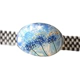 帯留め 天然石オパールと彼岸花 金箔の帯留め ゴールドフレーク付き, ジュエリークラフト,クリア