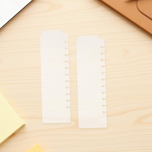 Separadores de carpeta para hojas sueltas: 10 divisores transparentes compactos con pestañas 5