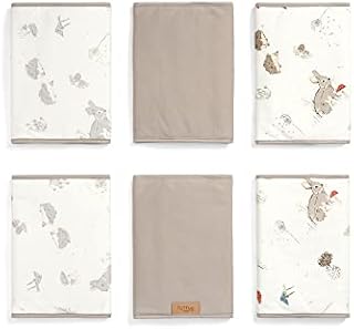 Tutti Bambini Cot Wraps 6-Pack | Super Soft Bamboo Cotton, Protective Padding with Velcro Fastening, 45x23.5cm Universal Fit | Cocoon