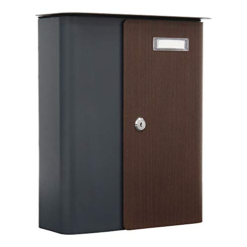 Rottner Briefkasten Splashy (Anthrazit Holzoptik)