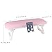 MZCMSL Nail Arm Rest for Nails Tech with Phone Holder, Big Foldable Pu Leather Nail Hand Rest Pillow with Table Mat (Pink)