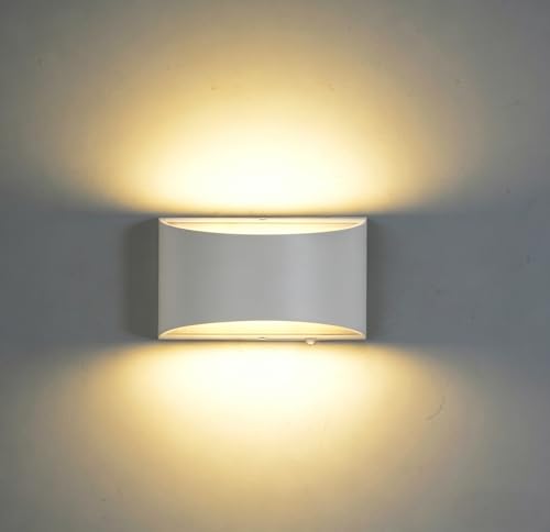 Image of Indoor Dimmable Wall Sconces with Dimmable Switch, Modern LED Sconces Wall Lighting Aluminum Wall Lights for Living Room Bedroom Hallway (Type B, 3000K)