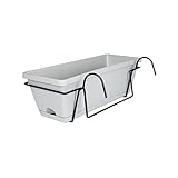 Photo Gallery baoblaze fioriera da balcone per ringhiera fioriera da finestra fioriera da giardino pensile porta piante vaso da fiori rettangolare vaso per balcone esterno p, grigio chiaro Photo Gallery baoblaze fioriera da balcone per ringhiera fioriera da finestra fioriera da giardino pensile porta piante vaso da fiori rettangolare vaso per balcone esterno p, grigio chiaro
