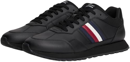 Tommy Hilfiger Baskets de Running Homme New Eva Stripes Basses, Noir (Black), 40