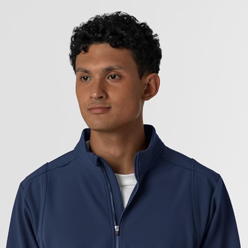 Wink Layers Men's Soft Shell Scrub Jacket, Navy, XL by WINK - Image 2