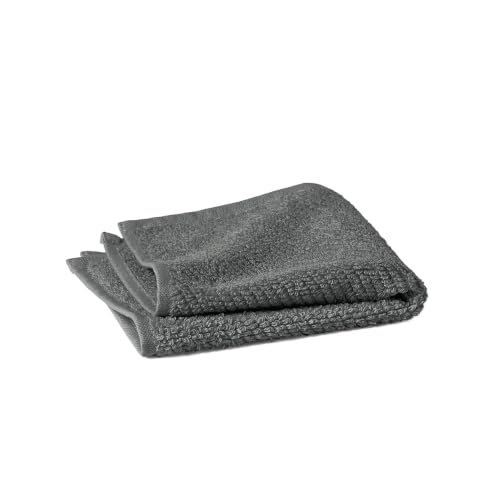 Coyuchi Air Weight Wash Cloth, 100% Organic Cotton Washcloth, 12"x12", Shadow