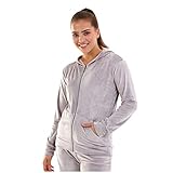 [Velours-Sweatsuit]: Dehnbares Material, Trainingsanzug Jogging-Set ist aus hochwertigem Velours-Stoff, glatt und hell, weich im Griff, bequem und atmungsaktiv.