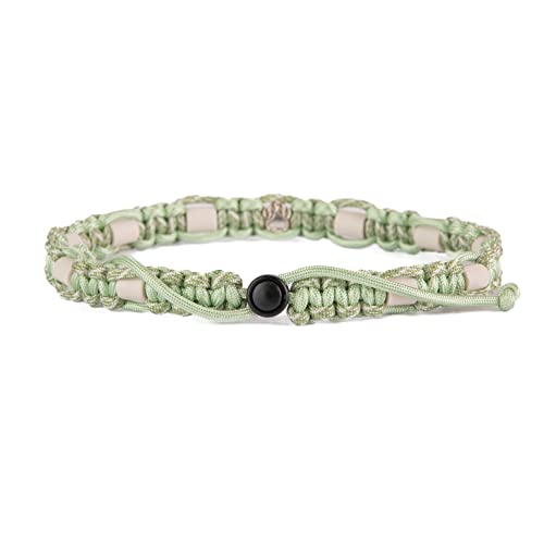 Dalias Dogs - Premium EM-Keramik Hundehalsband Katze Halsband Hund Schmuckhalsband Hundehalsband Paracord (31-40 cm, Guacamole)