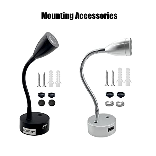 DYK&NX LED Camper Lampada da Lettura, USB Lampada