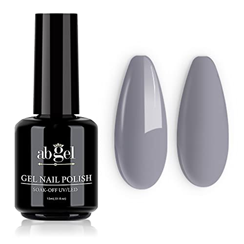 ab gel Gel Nagellack, 15ml Grau Farbe Soak Off Gel Professionelle UV LED Nagel Gellack Art Maniküre Starter Salon DIY zu…