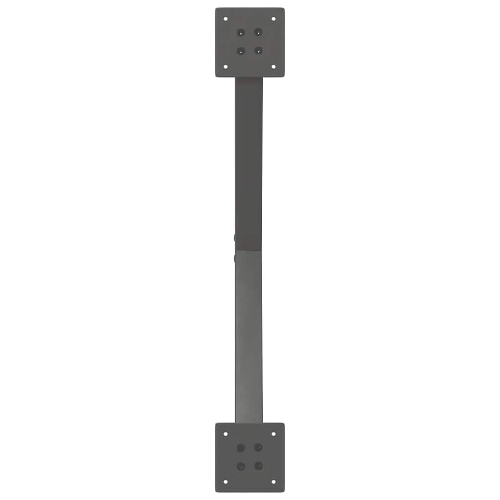 Nogi stolika kawowego X 2 sztuki antracyt 70 x 30-31 cm stal | Wstępnie wywiercony wspornik, w zestawie śruby, regulowane nóżki, nowoczesny geometryczny design