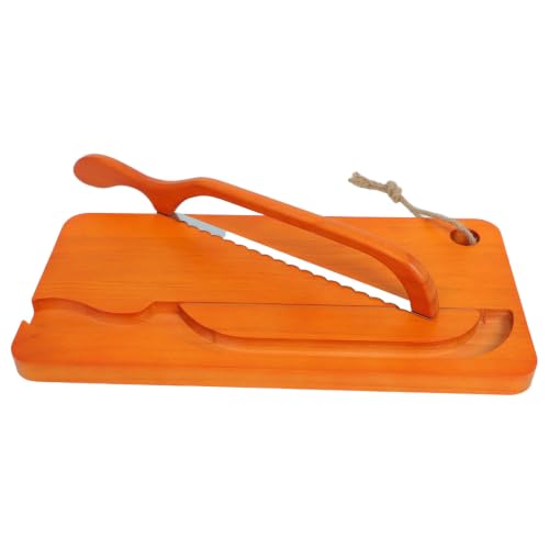 Ciieeo Juego de Cuchillo y Tabla de Cortar de Madera de Doble Cara para Pan y Masa Madre, Portátil para Fiestas y Reuniones Corte Preciso y Ahorro de Espacio
