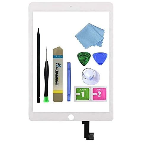 Zentop for White iPad Air 2 2nd Generation Touch Screen Digitizer Glass Replacement Modle A1566 1567 with Adhesive+Tool Repair Kit (Only for Professional Person,Not Include LCD) Cover