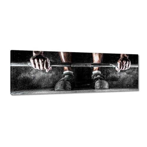 Peinture imprimée sur toile haltérophile de 150x50 cm pour décoration murale sportive N° H1530Z_PC3F
