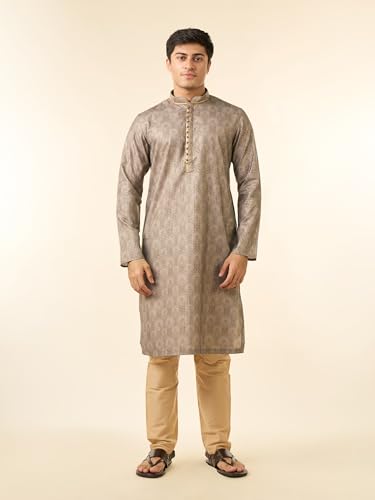 Image of DIWAS BY MANYAVAR Men's Cotton Blend Printed Kurta (1pc)