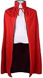 Halloween Cloak 35' Black & Red Reversible Cape for Kids' Fancy Dress Cosplay Costumes