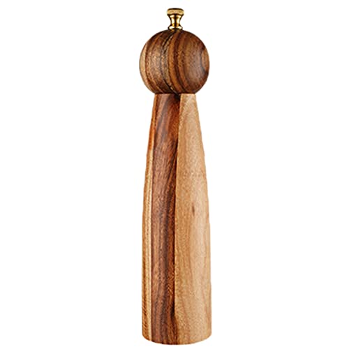 SHYYOULQE Molinillo de sal y pimienta de madera maciza, de 15,2 cm, 20,3 cm, 25,4 cm, con núcleo de cerámica ajustable, manual (idioma español no garantizado)