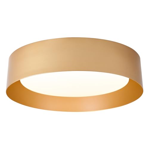 Image of Bargeni 16.5 inch Gold Flush Mount Ceiling Light, LED Ceiling Fixture