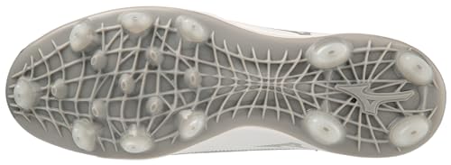 Mizuno Men's Ambition 3 Low TPU Baseball Cleats, Grey/White, 114