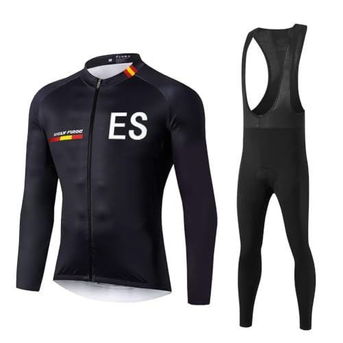 UGLY FROG 2026 Conjunto Invierno Ciclismo Hombre Manga Larga + Ropa Ciclismo con Tirantes Acolchado Culotte Largo