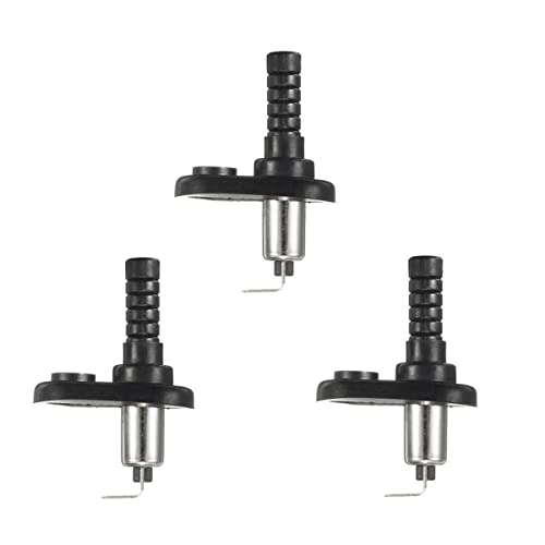 Hood Mount Pin Switch Door Jamb Alarm Flange Light Hood Universal Adjustable Car Truck Boat Momentary Nickel Plated With Rubber Boot 20A 12Vdc 3 Pcs #TOP1