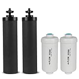 SUPER.BDACC Gravity Water Filter Replacement,for Berkey® Black Carbon (BB9-2®) Purification Elements and Fluoride Filters K5366 (PF-2®) Combo Pack,Compatible with Berkey® Filtration System,Pack of 4