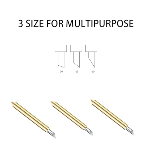 Helonge Lâmina de ponta fina de substituição de 15 peças para Cricut Maker, lâminas premium de 30°/4