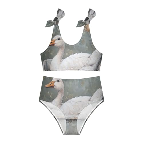 Goose in Tub Painting Girls Bikini Sets 2 Piece Swimsuits Bathing Suit Swimwear3