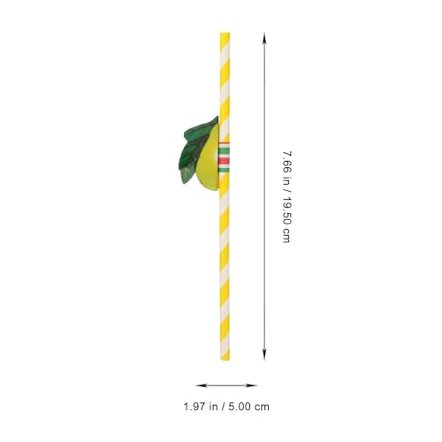 Pitillos de papel con forma de fruta SOLUSTRE 50 pcs miniatura 2