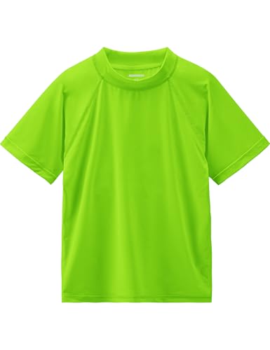 Image of Boy's UPF 50 Rash Guard Swim Shirts Short Sleeve Sun Protection SPF Fishing Surfing Water Beach Shirts Quick Dry