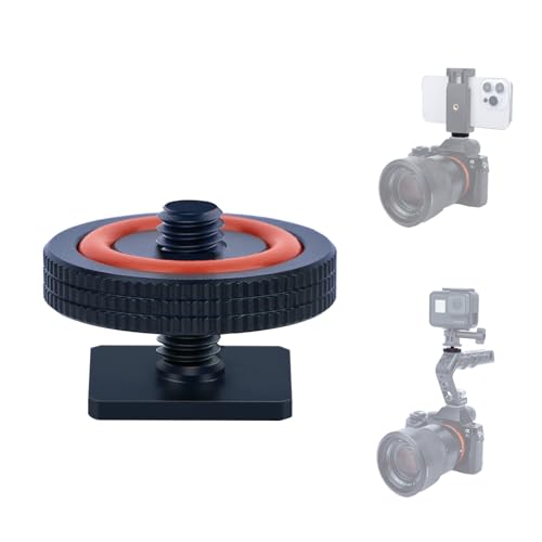 Mechrig Hot Shoe Adapter for DSLR Cameras – Universal 1/4 Screw Mount for Microphone, LED Light, Tripod – Aluminum Alloy Quick Release with Anti-Slip & Shockproof Design (62043)