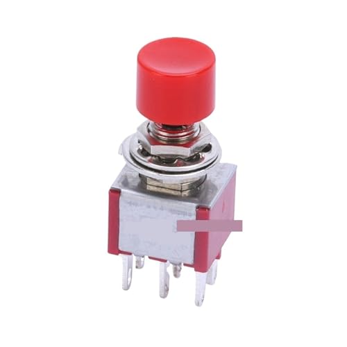 NS202 IP40 DS-622 6 PIN Push Button red Latching ON-ON Toggle Switch(Red,ON-ON(Latching))