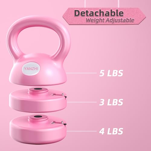 Kettlebell, Adjustable Kettlebell Weights 5lbs, 8lbs, 9lbs, 12lbs, Exercise Handle Grip Kettlebells Great for Home or Gym Workout Free Weights Men Women Full-Body. - Image 3