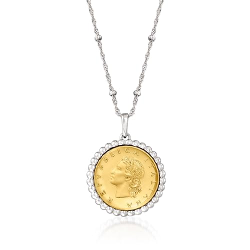 Ross-Simons Italian Genuine 20-Lira Coin...