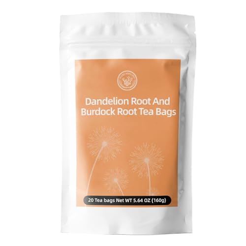 HANFANGLING Infusión de Hierbas de Diente de León y Raíz de Bardana Tostadas - Desintoxicante, Apoya Suavemente el Hígado, Riñones e Intestinos, Alternativa al Café Sin Cafeína, 20 Bolsitas, 160 g