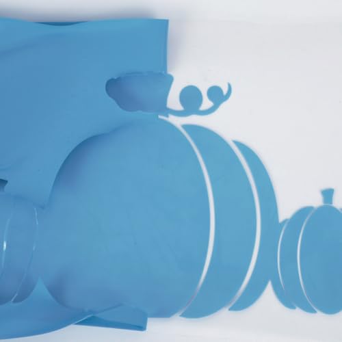 Image of FUNKAKA Heat Transfer Vinyl Rolls, 12 inch x 9ft Sky Blue Iron on Vinyl | Glossy HTV Vinyl for All Cutter Machines for Shirts - Easy to Cut & Weed for Heat Vinyl Design