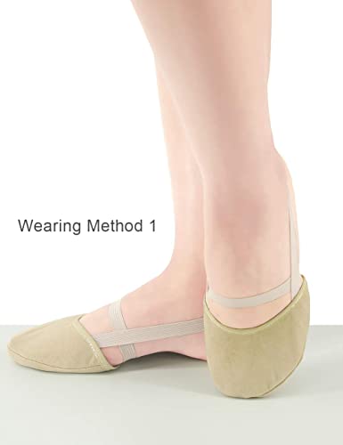 Daydance Women Girls Rhythmic Gymnastic Shoes Microfiber Lyrical Half Toe Shoes2
