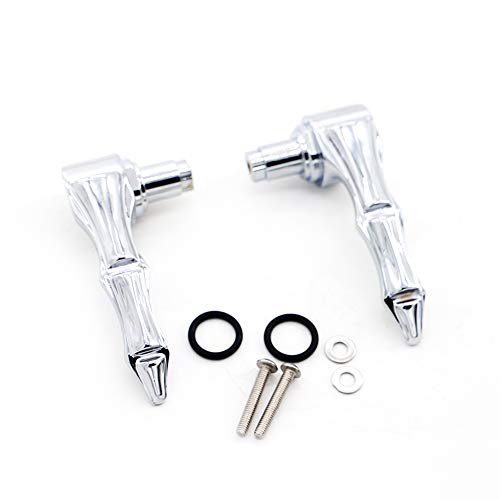 Manillas de Cerradura de Alforja GUAIMI Chrome Compatibles con Harley Electra Glides, Road Glides, Road Kings y Street Glides 2014-2019 (excepto FLHXSE y FLTRXSE) - Dedo Medio Esqueleto miniatura 2