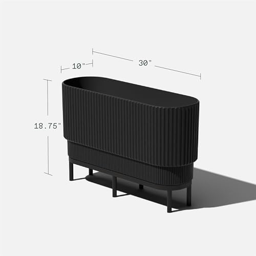 Image of Veradek Demi Series Raised Long Planter - Wide Planter with Stand