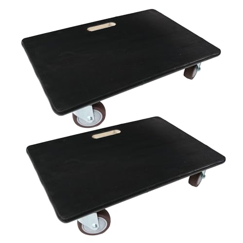 Mega Deal 2X Profi Chariot à roulettes avec 4 roulettes | HxLxP 15x40x60 cm | Capacité de Charge 500kg | Panneau de contreplaqué avec revêtement en...