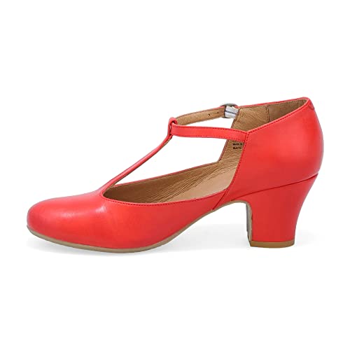 Miz Mooz Fleta Women's Retro Inspired Heels Scarlet4