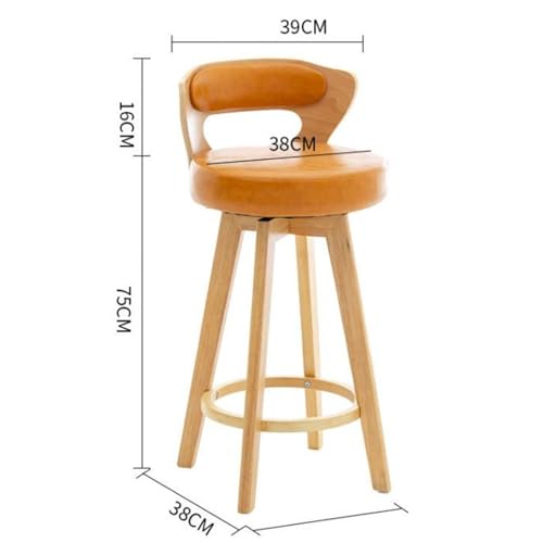 Tabouret de bar rétro bois pour comptoir de café et coin repas convivial - 3
